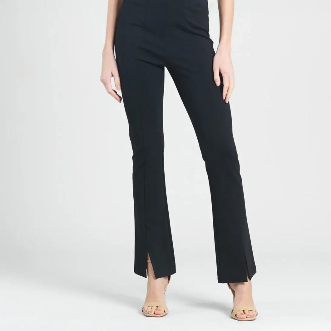 Clara Sunwoon Kick Front Slit Pant: Black
