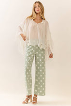 Load image into Gallery viewer, Plus Polka Dot high-rise Wide Leg pants: White Black / Plus Size / 1XL
