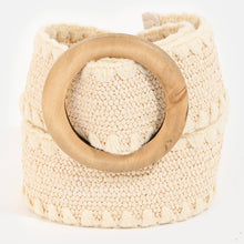 Load image into Gallery viewer, Wooden Round Buckle Braided Fashion Belt: IV
