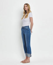 Load image into Gallery viewer, Vervet HIGH RISE CUFFED STRAIGHT JEANS
