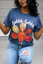 Load image into Gallery viewer, /Turkey | Gobble Gobble | Heather Denim | Short Sleeve Tee
