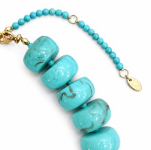 Load image into Gallery viewer, Chunky Resin &amp; Natural Stone Bead Necklace: Honey Caramel
