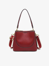 Load image into Gallery viewer, Corinna Bucket Bag – Two-Tone Canvas Guitar Strap | M2765 : Brown
