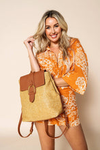 Load image into Gallery viewer, Avani Large Buckle Flapover Backpack | BP2265: Brown
