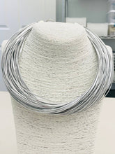 Load image into Gallery viewer, Silver  Leatherette Strand Necklace
