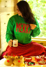 Load image into Gallery viewer, Green Merry (Christmas) Sweatshirt
