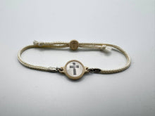 Load image into Gallery viewer, Tap To Pray™ - Survivor Series Handmade Bracelets: Coral + Cross
