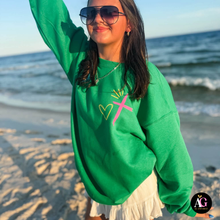 Load image into Gallery viewer, God's Got My Back Sweatshirt: Kelly Green / 2XL / Sweatshirt
