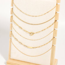 Load image into Gallery viewer, Stainless Steel Paperclip Carabiner Charm Holder Necklace: Gold / 18"+2"

