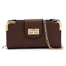 Load image into Gallery viewer, Turn Lock Crossbody Wallet: Taupe
