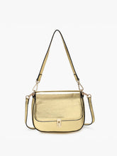 Load image into Gallery viewer, Grecia Metallic Crossbody – Shoulder Strap Bag | EH2569 : Indigo
