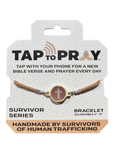 Load image into Gallery viewer, Tap To Pray™ - Survivor Series Handmade Bracelets: Coral + Cross
