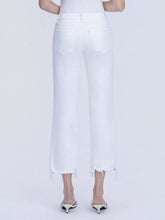 Load image into Gallery viewer, MID RISE UNEVEN FRAYED HEM CROP STRAIGHT JEANS-Vervett
