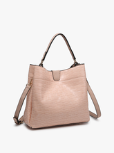 Load image into Gallery viewer, Tati Woven Textured Monogrammable Satchel | M1951WVM : Black
