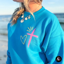 Load image into Gallery viewer, God's Got My Back Sweatshirt: Kelly Green / S / Sweatshirt
