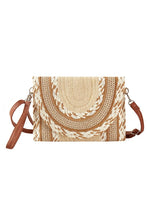Load image into Gallery viewer, Multi Straw Pattern Envelope Crossbody Bag: BE
