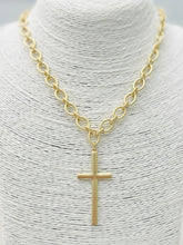 Load image into Gallery viewer, Traditional Cross Necklace (vintage gold)
