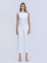 Load image into Gallery viewer, MID RISE UNEVEN FRAYED HEM CROP STRAIGHT JEANS-Vervett
