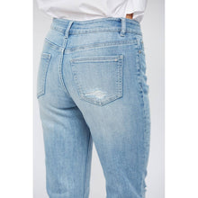 Load image into Gallery viewer, / MID RISE CIGARETTE CROP: POWER BLUE
