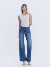 Load image into Gallery viewer, HIGH RISE TROUSER HEM VINTAGE FLARE JEANS Vervet
