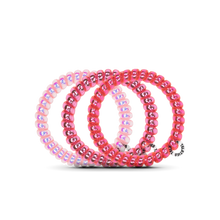 Load image into Gallery viewer, Think Pink - Small Spiral Hair Coils, Hair Ties, 3-pack
