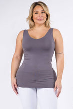 Load image into Gallery viewer, Reversible V or U Neckline Seamless Tank Plus Size: White / Plus
