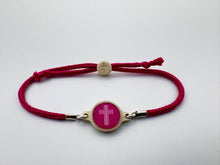 Load image into Gallery viewer, Tap To Pray™ - Survivor Series Handmade Bracelets: Coral + Cross
