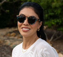 Load image into Gallery viewer, Nantucket (Sunglasses): Teal Botanico / No Correction / None
