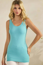 Load image into Gallery viewer, Reversible V or U Neckline Seamless Tank: White / OS
