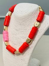 Load image into Gallery viewer, Two Tone Necklace (red/pink)
