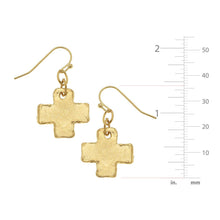 Load image into Gallery viewer, Gold Cross Earrings-Susan Shaw
