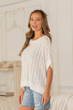 Load image into Gallery viewer, Relaxed Fit Dolman Sleeves Open Knit Top
