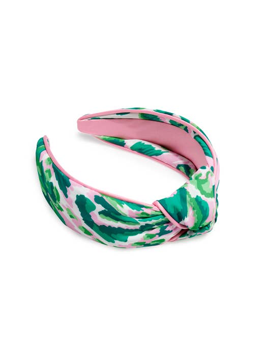 WATERCOLOR KNOTTED HEADBAND: GREEN