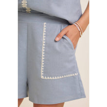 Load image into Gallery viewer, Seabreeze Embroidered Linen Shorts
