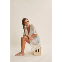 Load image into Gallery viewer, Seaside Bloom Knit Kimono Cardigan
