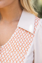 Load image into Gallery viewer, 36929 Collared V-Neck Smocked Yoke Top: Red / M

