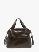 Load image into Gallery viewer, Isabella Glossy Expandable Satchel | M2846: Mahogany
