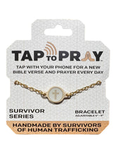 Load image into Gallery viewer, Tap To Pray™ - Survivor Series Handmade Bracelets: Coral + Cross
