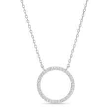 Load image into Gallery viewer, Open Pavé Circle Pendant
