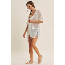Load image into Gallery viewer, Seaside Bloom Knit Kimono Cardigan
