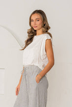 Load image into Gallery viewer, Relaxed Fit Open Trim Cap Sleeves Top

