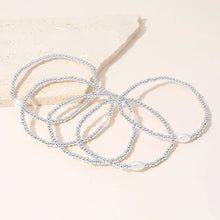 Load image into Gallery viewer, 5PCS - Pearl Pointed Metal Ball Beaded Stretch Bracelets: Silver
