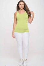 Load image into Gallery viewer, Reversible V or U Neckline Seamless Tank Plus Size: White / Plus
