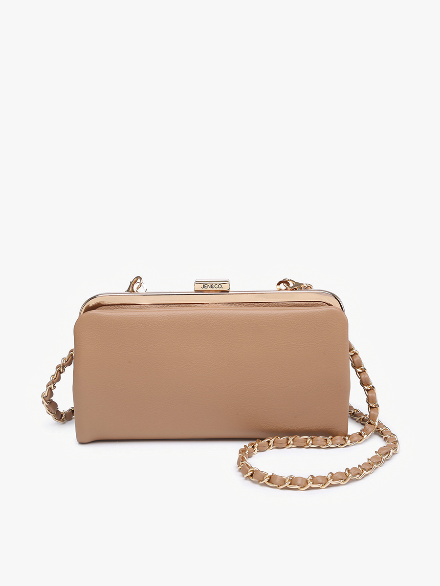 Sue Wallet Pouch Crossbody-ALMOND