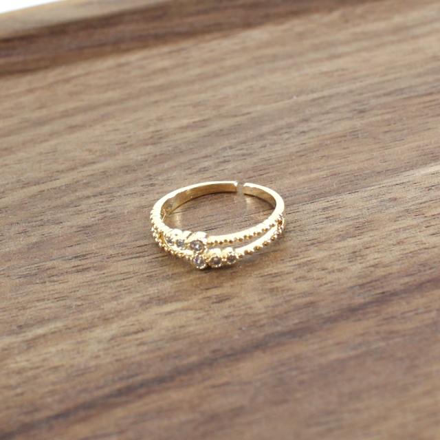14K Gold Dipped Adjustable Ring: Gold