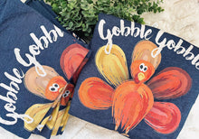 Load image into Gallery viewer, /Turkey | Gobble Gobble | Heather Denim | Short Sleeve Tee
