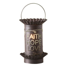 Load image into Gallery viewer, Mini Wax Warmer with Vert. Faith Hope Love in Kettle Black

