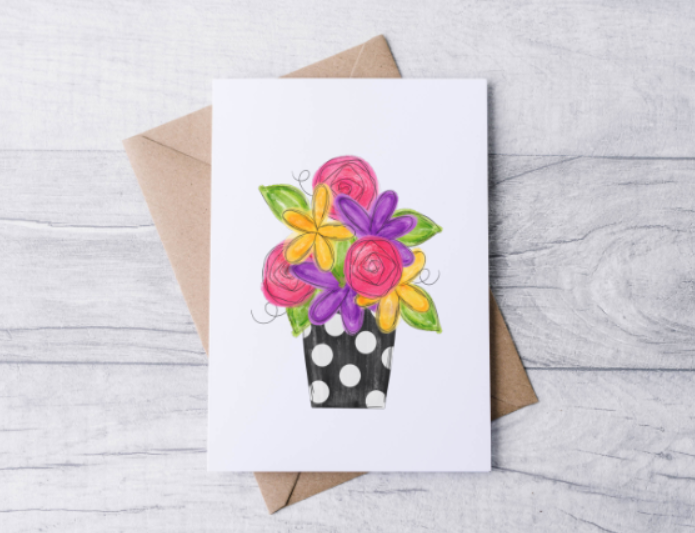 Polka Note Cards: Craft Colored